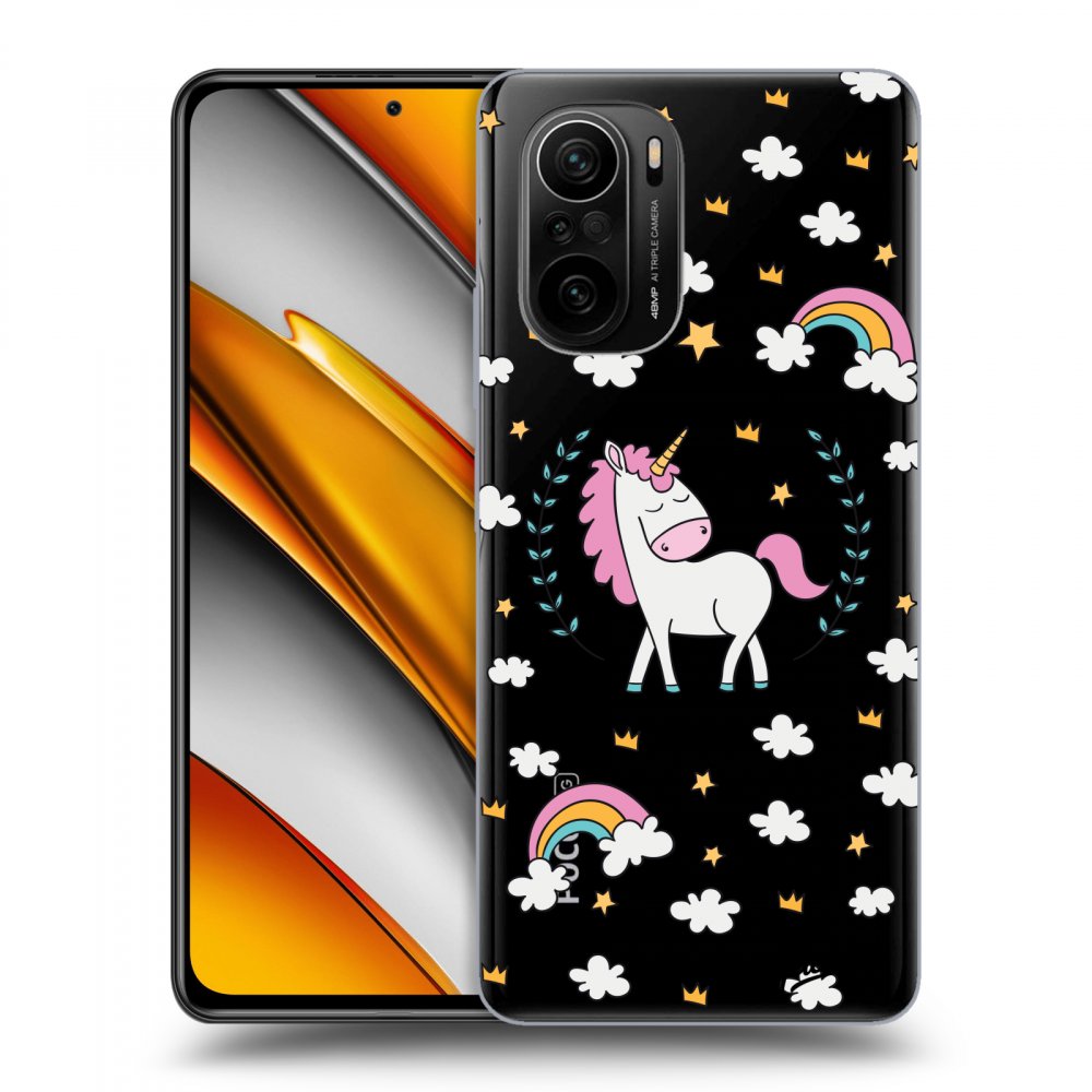 Picasee silikonowe przeźroczyste etui na Xiaomi Poco F3 - Unicorn star heaven