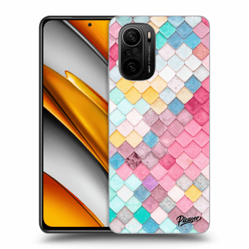 Picasee silikonowe przeźroczyste etui na Xiaomi Poco F3 - Colorful roof