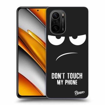 Picasee silikonowe czarne etui na Xiaomi Poco F3 - Don't Touch My Phone