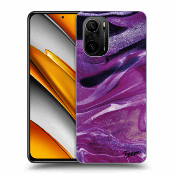 Etui na Xiaomi Poco F3 - Purple glitter
