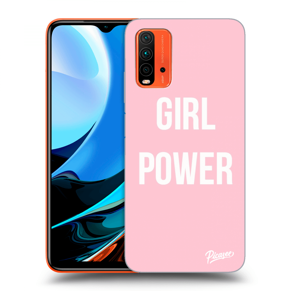 Picasee silikonowe przeźroczyste etui na Xiaomi Redmi 9T - Girl power