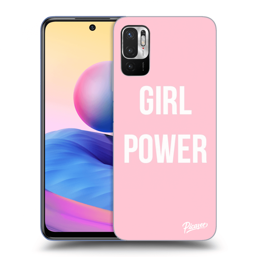 Picasee silikonowe przeźroczyste etui na Xiaomi Redmi Note 10 5G - Girl power
