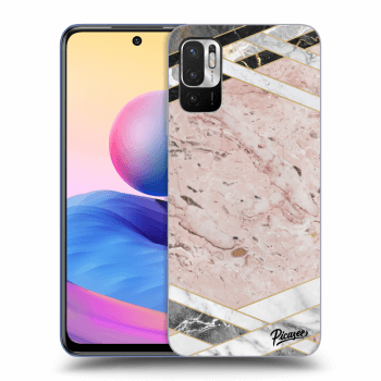 Etui na Xiaomi Redmi Note 10 5G - Pink geometry