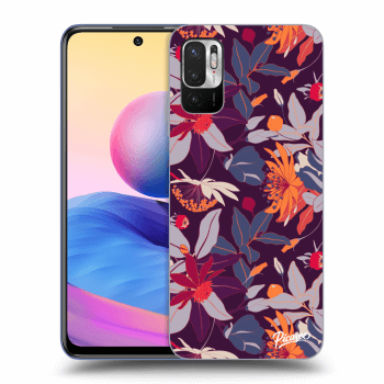 Etui na Xiaomi Redmi Note 10 5G - Purple Leaf