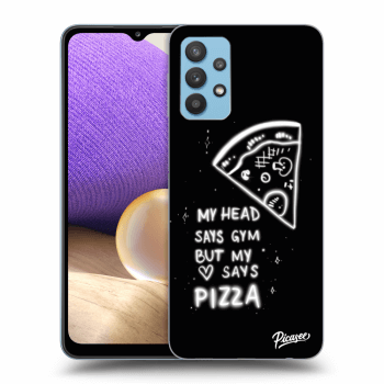 Picasee silikonowe czarne etui na Samsung Galaxy A32 4G SM-A325F - Pizza