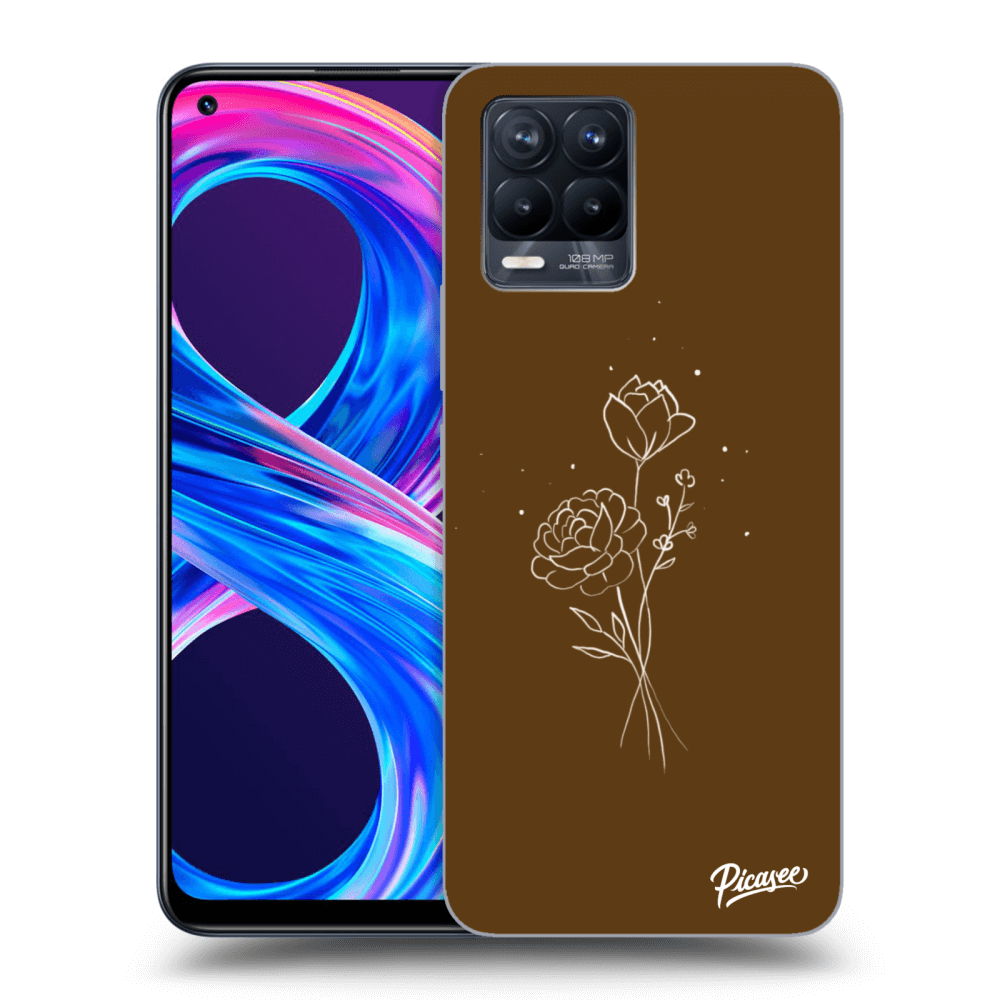 Picasee ULTIMATE CASE pro Realme 8 Pro - Brown flowers