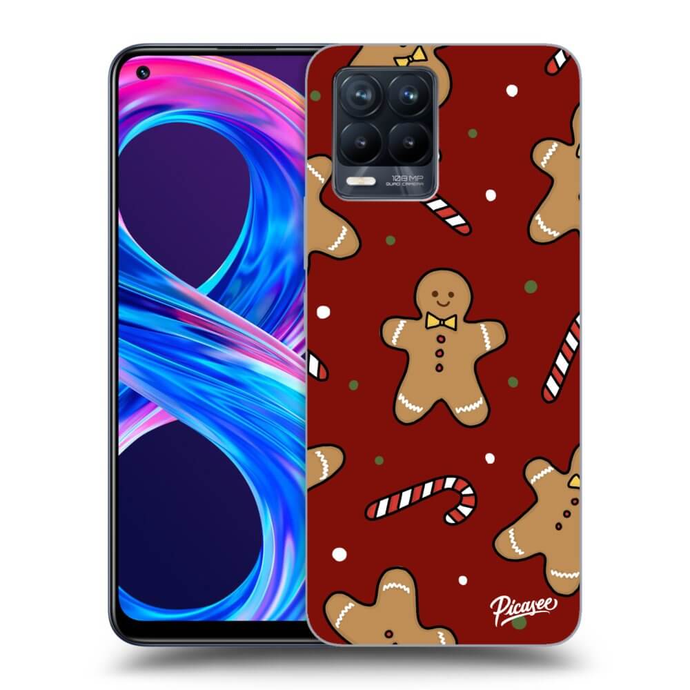 Picasee silikonowe czarne etui na Realme 8 Pro - Gingerbread 2