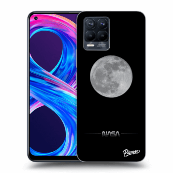 Picasee silikonowe czarne etui na Realme 8 Pro - Moon Minimal