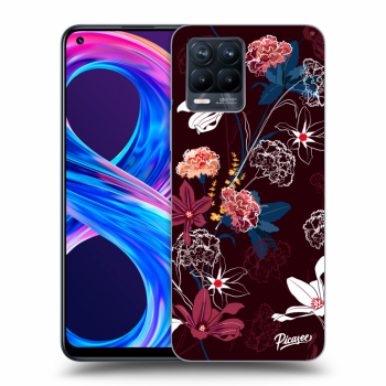 Picasee silikonowe czarne etui na Realme 8 Pro - Dark Meadow