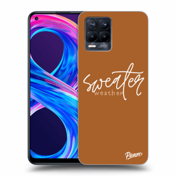 Picasee silikonowe czarne etui na Realme 8 Pro - Sweater weather