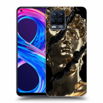 Picasee silikonowe czarne etui na Realme 8 Pro - Golder