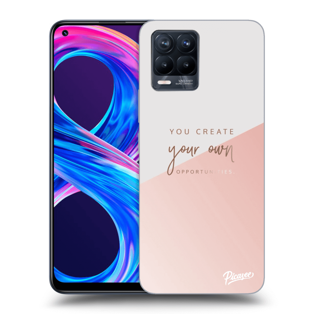 Picasee silikonowe czarne etui na Realme 8 Pro - You create your own opportunities