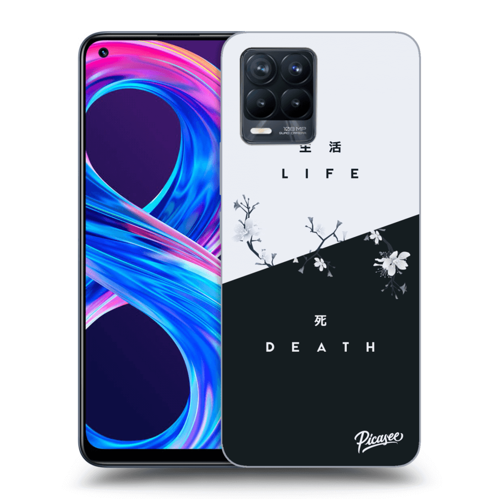 Picasee silikonowe czarne etui na Realme 8 Pro - Life - Death