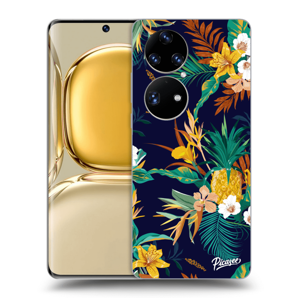 Picasee silikonowe przeźroczyste etui na Huawei P50 - Pineapple Color