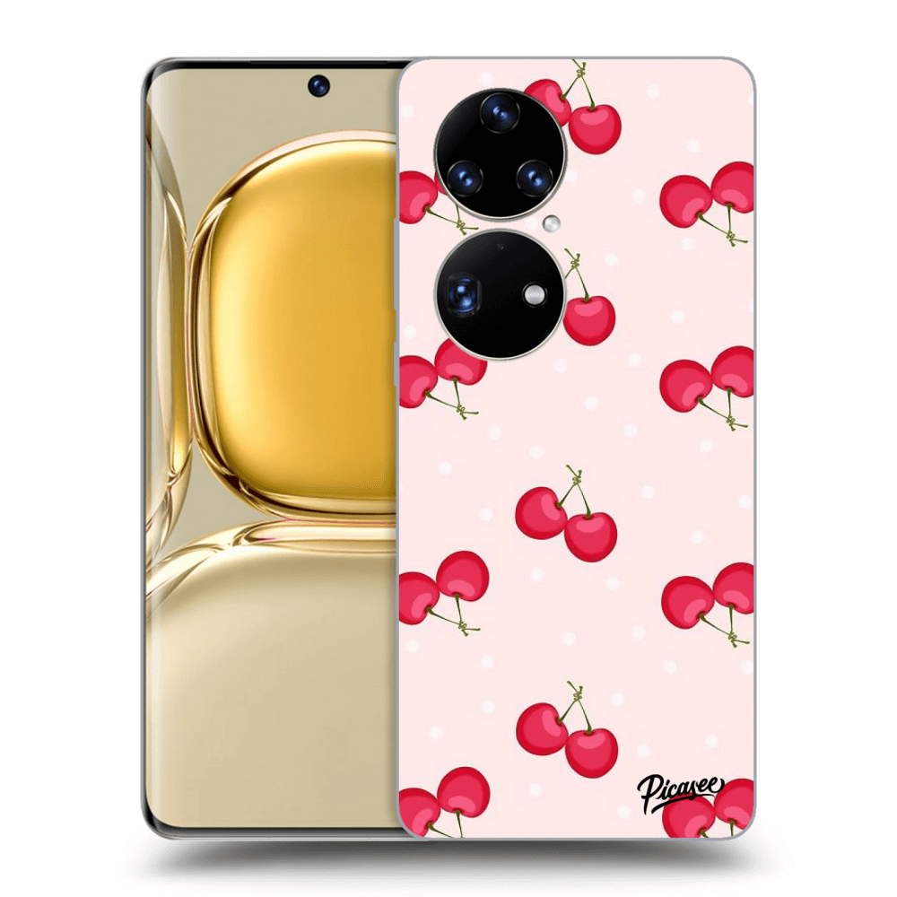 Picasee silikonowe przeźroczyste etui na Huawei P50 - Cherries