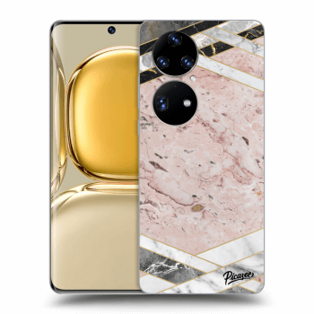 Etui na Huawei P50 - Pink geometry