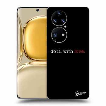 Picasee silikonowe czarne etui na Huawei P50 - Do it. With love.