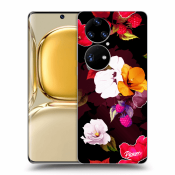 Picasee silikonowe przeźroczyste etui na Huawei P50 - Flowers and Berries