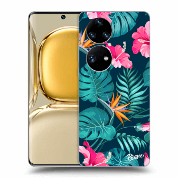 Etui na Huawei P50 - Pink Monstera