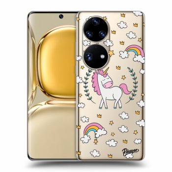 Picasee silikonowe przeźroczyste etui na Huawei P50 - Unicorn star heaven