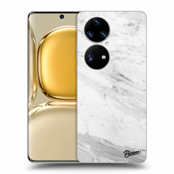 Etui na Huawei P50 - White marble