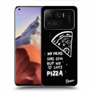 Picasee silikonowe czarne etui na Xiaomi Mi 11 Ultra - Pizza