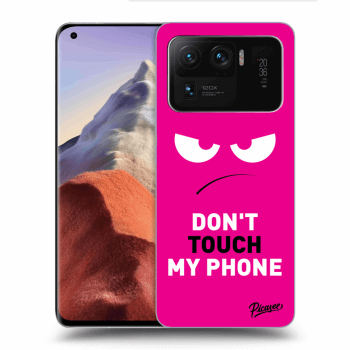 Picasee silikonowe czarne etui na Xiaomi Mi 11 Ultra - Angry Eyes - Pink