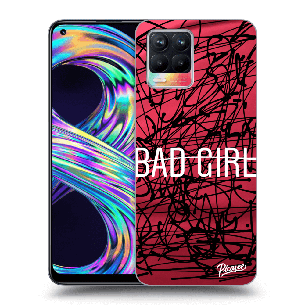 Picasee silikonowe przeźroczyste etui na Realme 8 4G - Bad girl