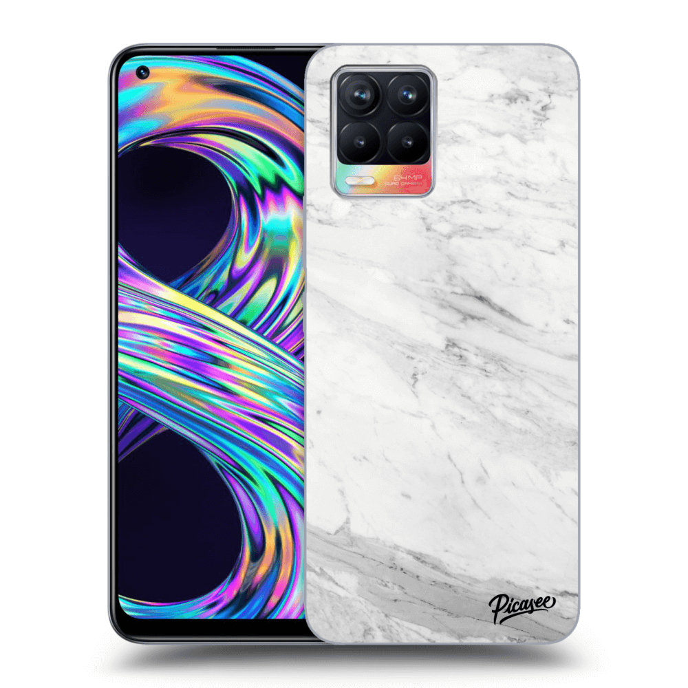 Picasee ULTIMATE CASE pro Realme 8 4G - White marble