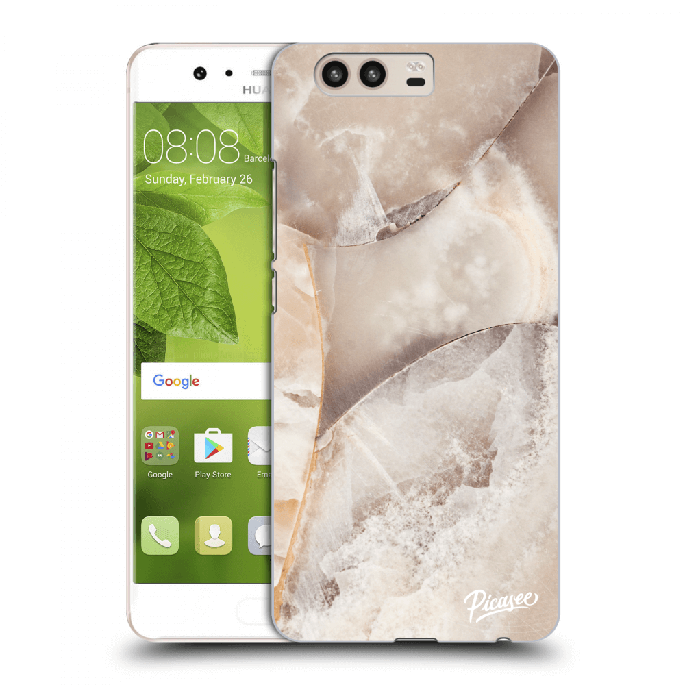 Picasee silikonowe przeźroczyste etui na Huawei P10 - Cream marble