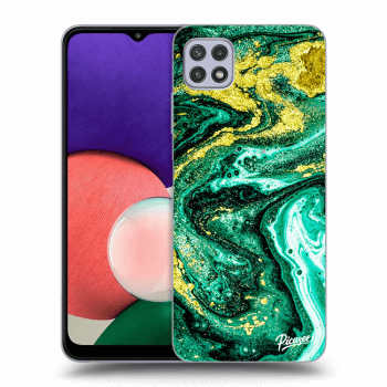Etui na Samsung Galaxy A22 5G A226B - Green Gold