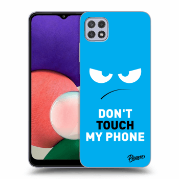 Etui na Samsung Galaxy A22 5G A226B - Angry Eyes - Blue