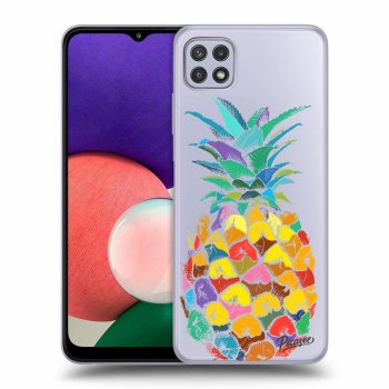 Picasee silikonowe przeźroczyste etui na Samsung Galaxy A22 A226B 5G - Pineapple