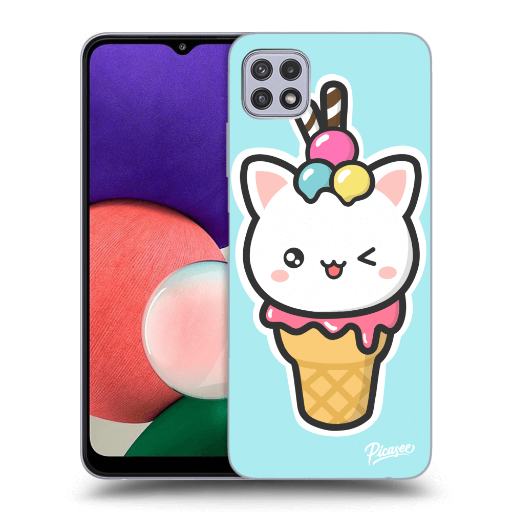 Picasee ULTIMATE CASE pro Samsung Galaxy A22 A226B 5G - Ice Cream Cat
