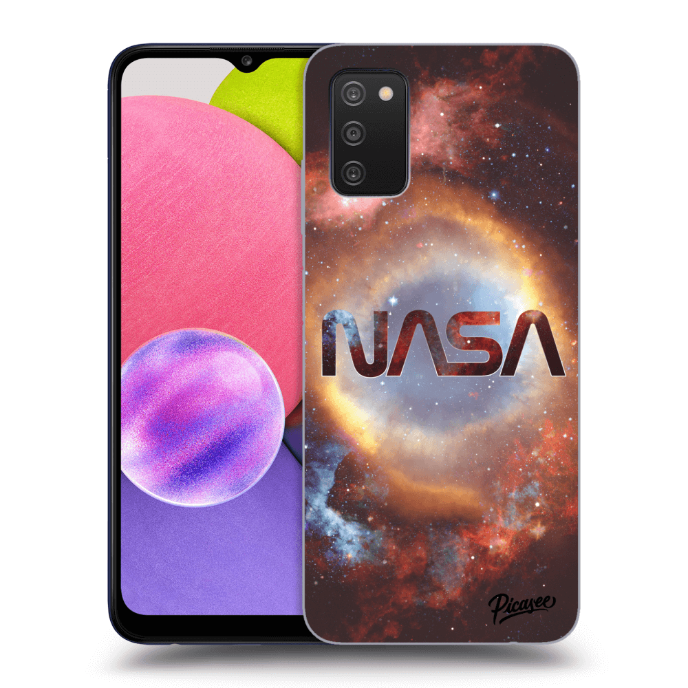 Picasee silikonowe czarne etui na Samsung Galaxy A02s A025G - Nebula