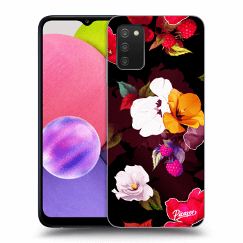 Picasee silikonowe przeźroczyste etui na Samsung Galaxy A02s A025G - Flowers and Berries