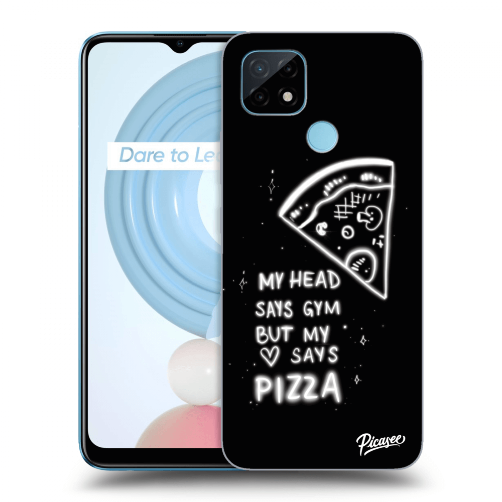 Picasee silikonowe przeźroczyste etui na Realme C21 - Pizza
