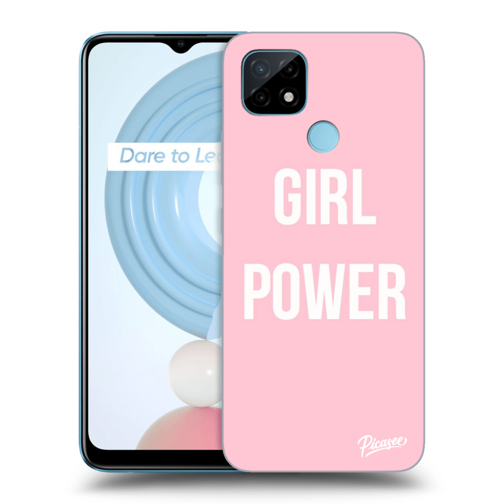 Picasee silikonowe przeźroczyste etui na Realme C21 - Girl power