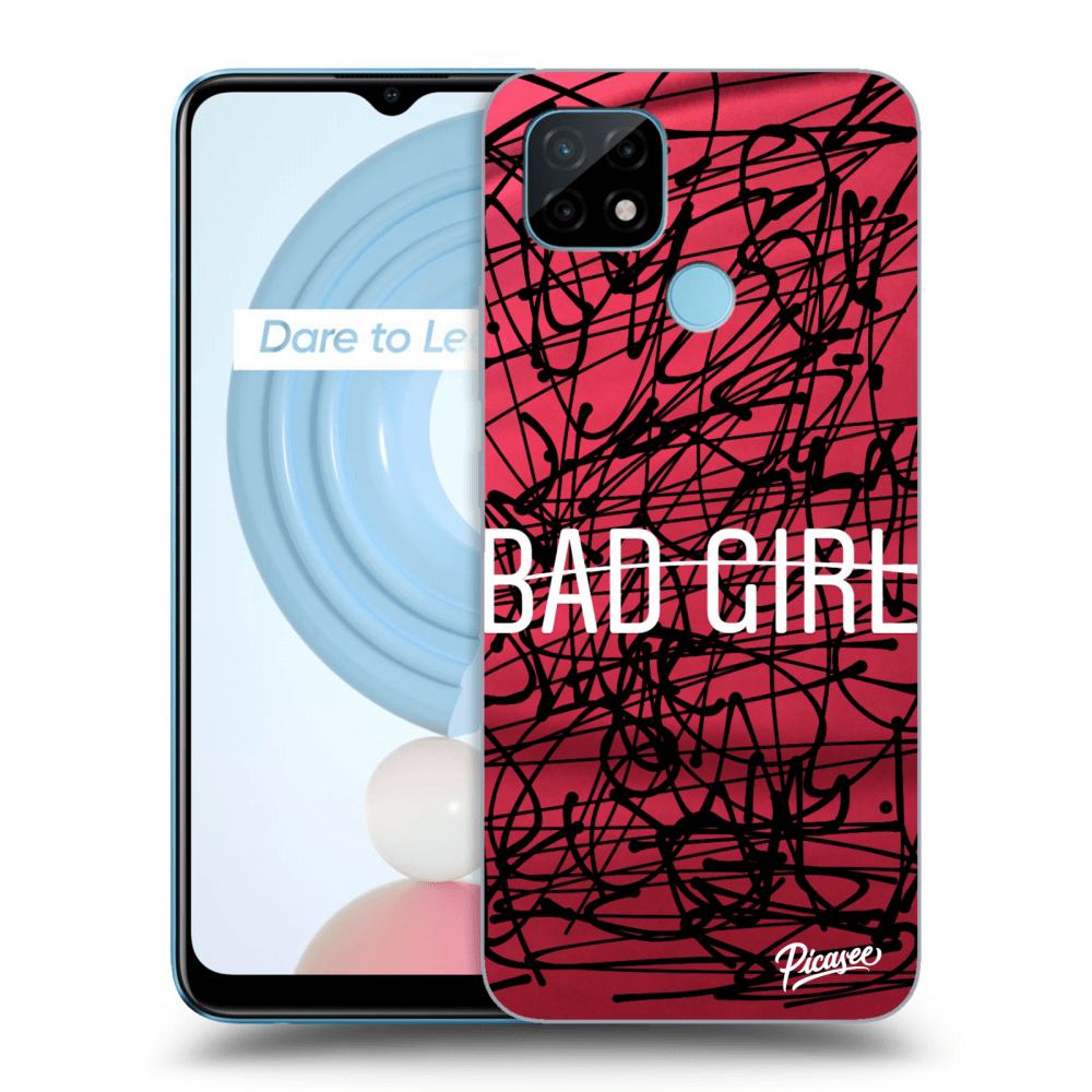 Picasee silikonowe przeźroczyste etui na Realme C21 - Bad girl