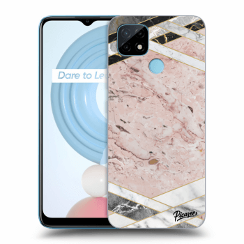 Etui na Realme C21 - Pink geometry