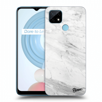 Etui na Realme C21 - White marble