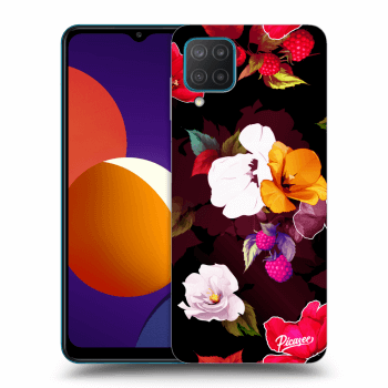 Picasee silikonowe przeźroczyste etui na Samsung Galaxy M12 M127F - Flowers and Berries