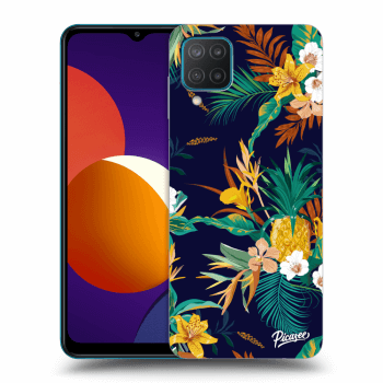Picasee silikonowe przeźroczyste etui na Samsung Galaxy M12 M127F - Pineapple Color