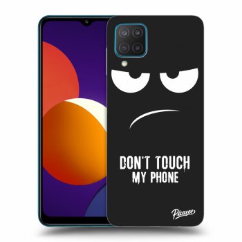 Picasee silikonowe czarne etui na Samsung Galaxy M12 M127F - Don't Touch My Phone