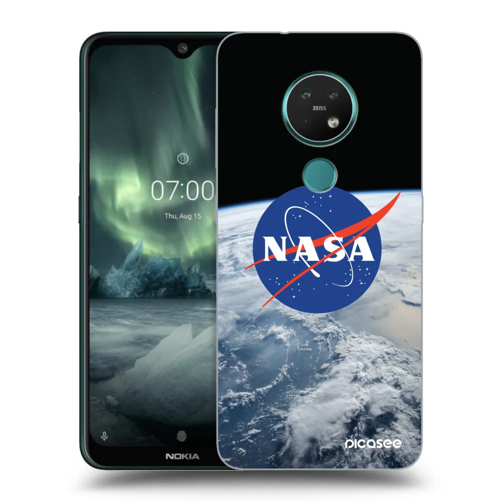 Picasee silikonowe przeźroczyste etui na Nokia 7.2 - Nasa Earth