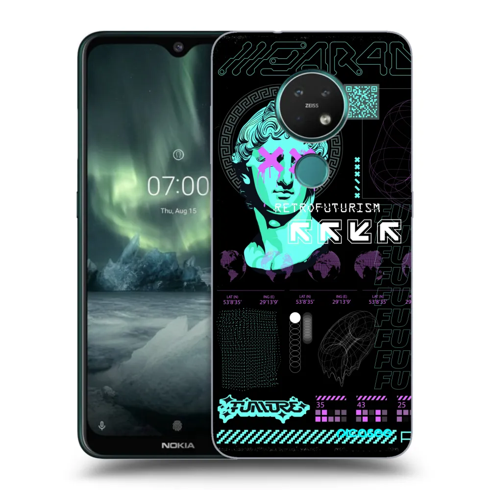 Picasee silikonowe przeźroczyste etui na Nokia 7.2 - RETRO