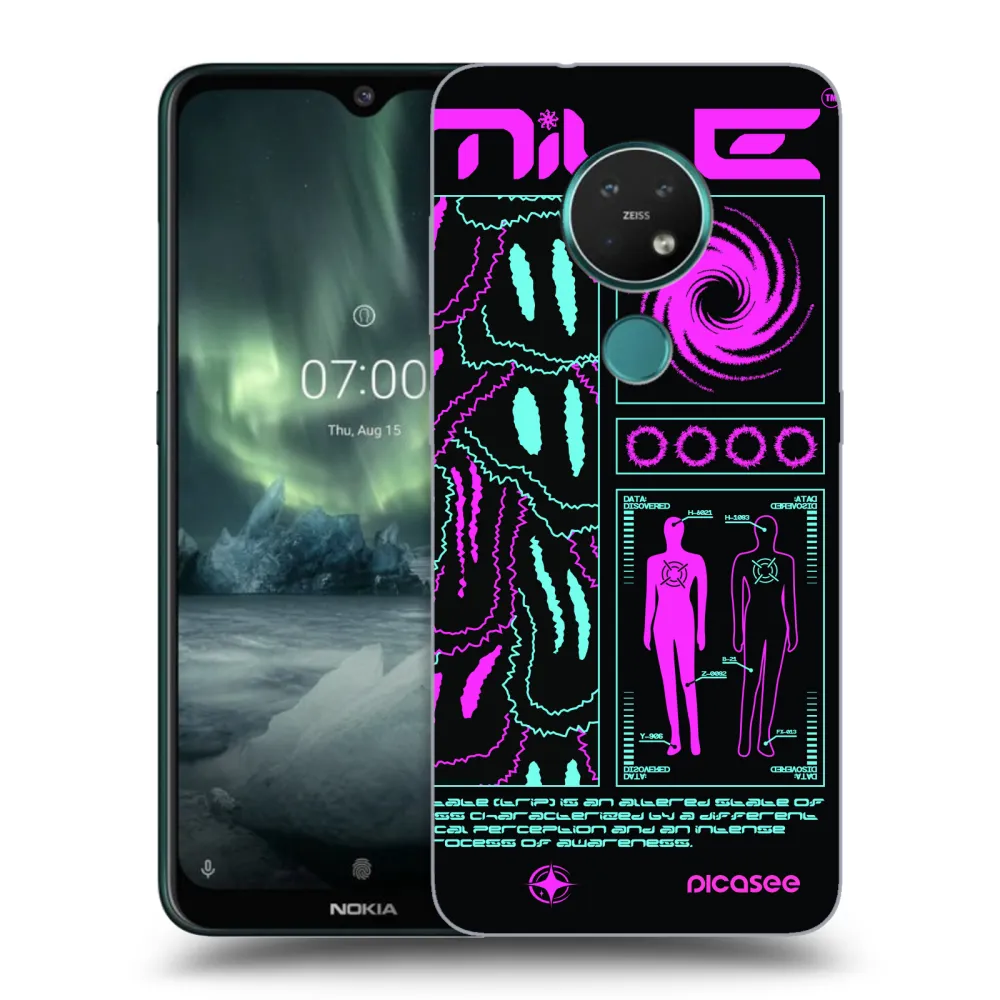 Picasee silikonowe przeźroczyste etui na Nokia 7.2 - HYPE SMILE