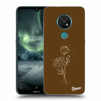 Etui na Nokia 7.2 - Brown flowers