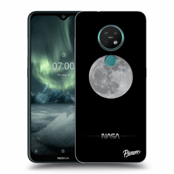 Picasee silikonowe czarne etui na Nokia 7.2 - Moon Minimal