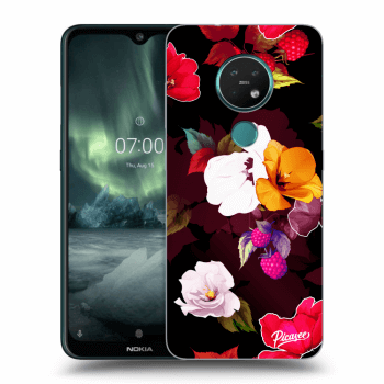 Picasee silikonowe przeźroczyste etui na Nokia 7.2 - Flowers and Berries
